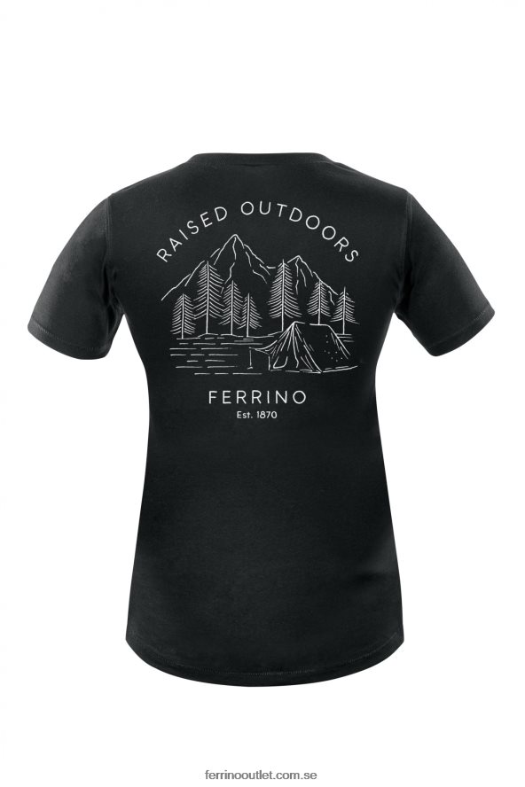 kvinnor Ferrino 0200JT333 svart retro t kvinna svart