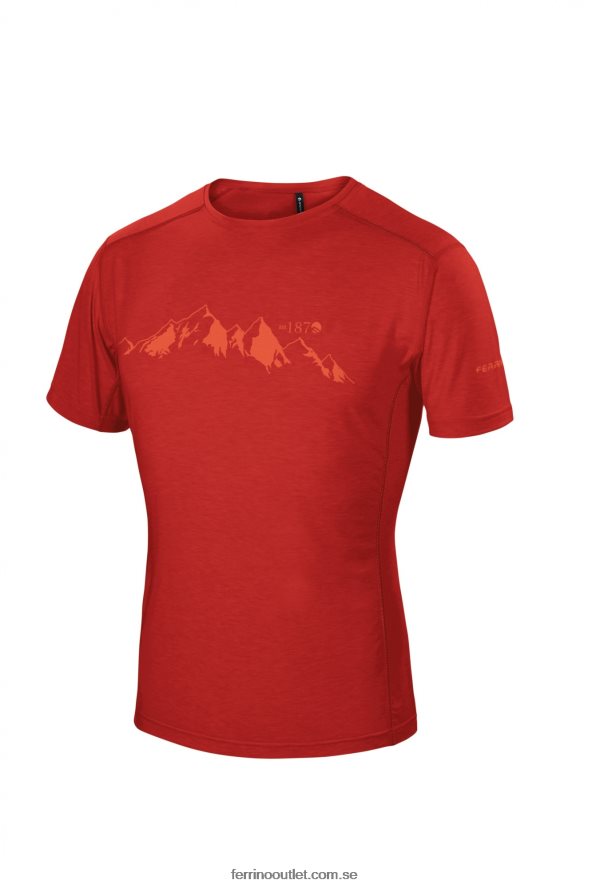 män Ferrino 0200JT178 mörkröd yoho t-shirt man mörkröd