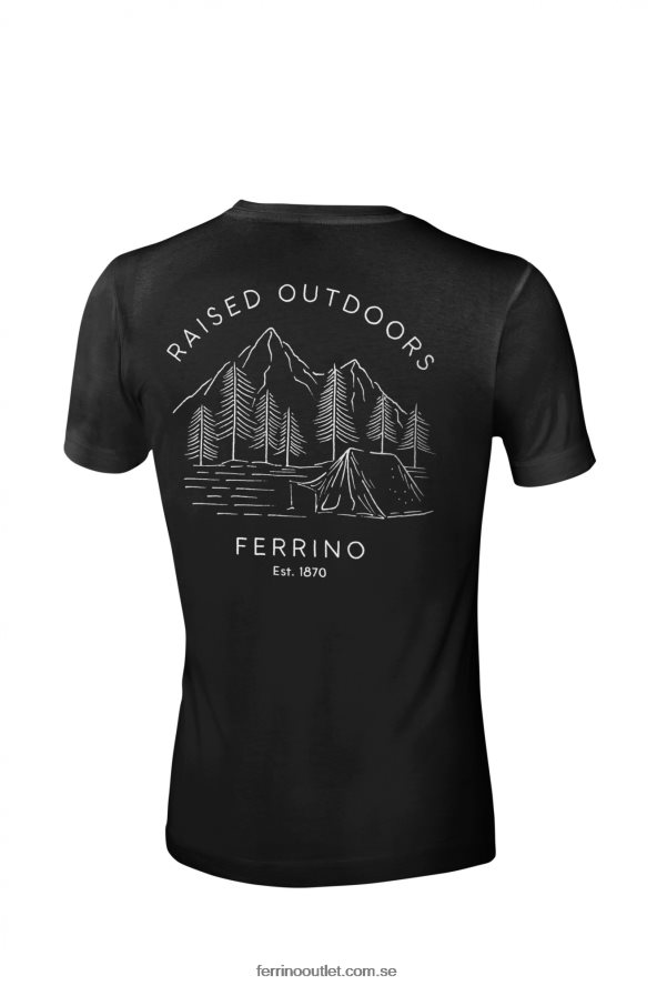 män Ferrino 0200JT183 svart retro t man svart
