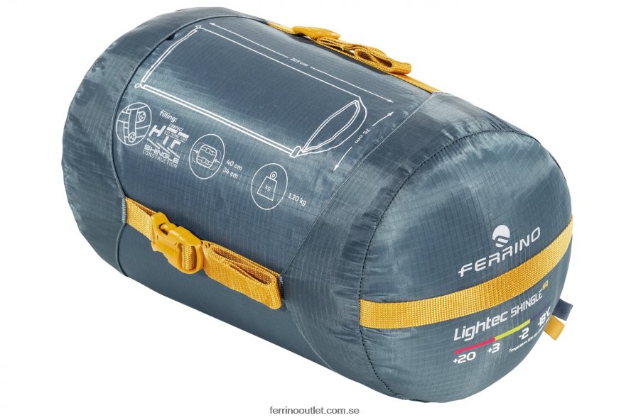 unisex- Ferrino 0200JT378 dragkedja höger blå sovsäck lightech singel sq zip höger blå